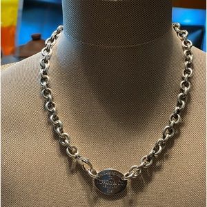 SALE, SALE!! TIFFANY OVAL TAG NECKLACE